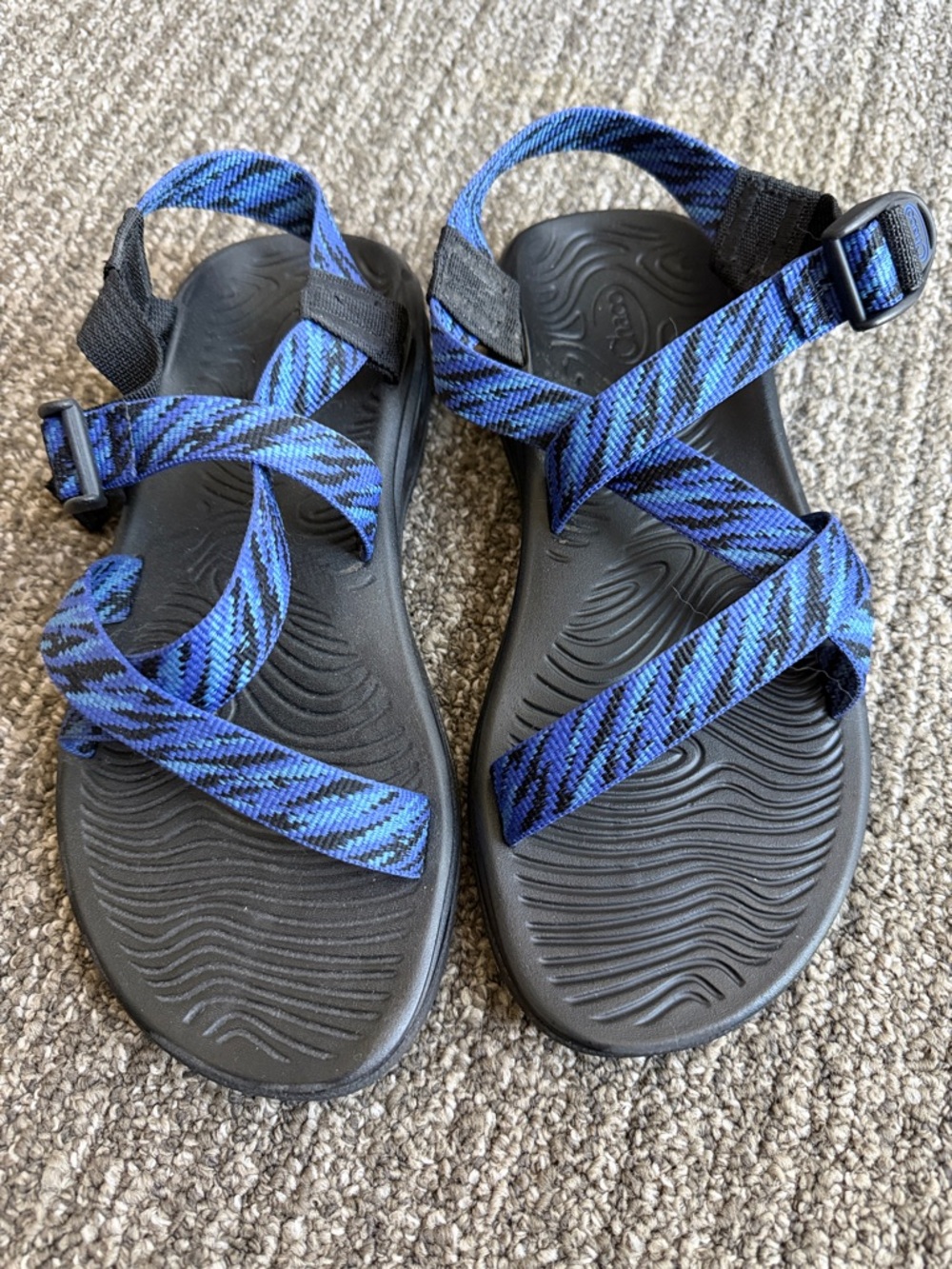 Chaco Women's Blue & Black Strappy Sport Sandals